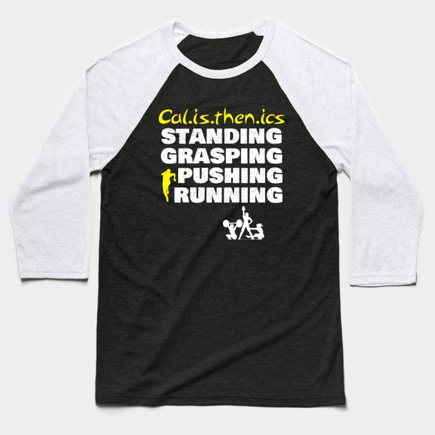 standing runing pushing calisthenics Baseball T-Shirt by thisiskreativ